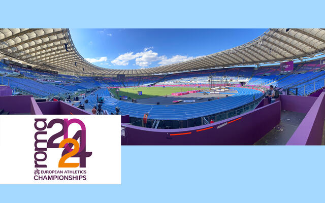 Stadio Olimpico, eller Olympiastadion, er hovedarenaen for idrett i Roma. Det har plass til 70.000 publikummere. (Foto/montasje: Arne Dag Myking)