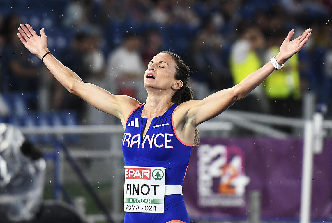 Alice Finot fra Frankrike er nå europamester på 3000 meter hinder. (Alle foto: Bjørn Johannessen)