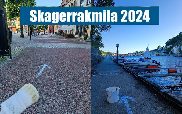 Løypa til Skagerrakmila er oppmerket og klar for årets løp. (Foto: arrangøren)