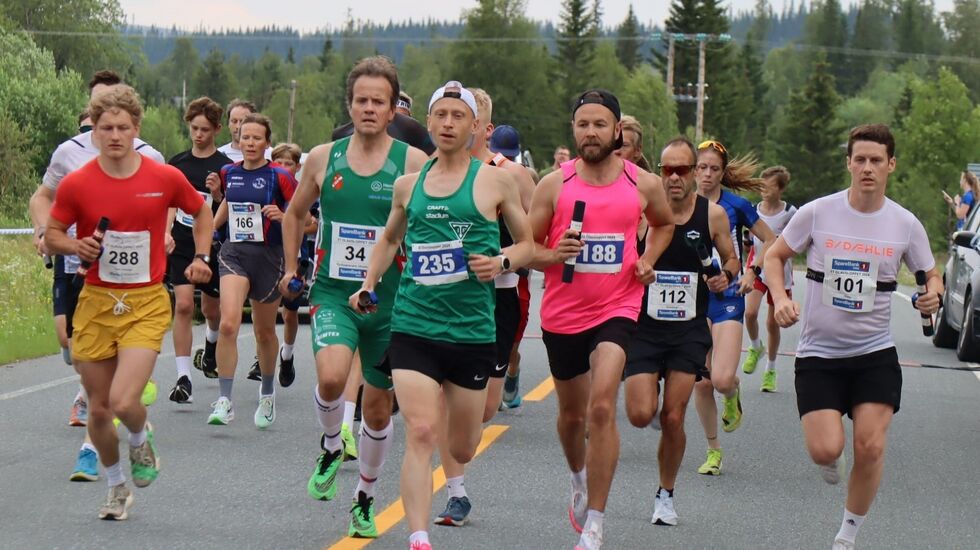 Fra starten av andra dagen av St. Olavsloppet i Sandvika. (Foto fra St. Olavsloppets facebookside)