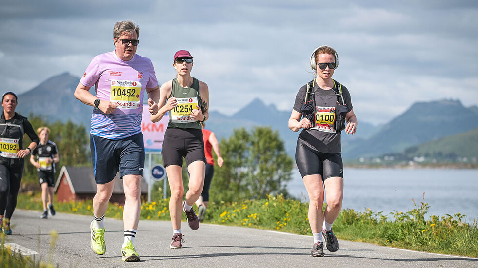 Espen PA Lervaag løp 8. juni 10 kilometeren i The Arctic Run på 1.02.05. (Foto: The Arctic Run / Sportograf Roger)
