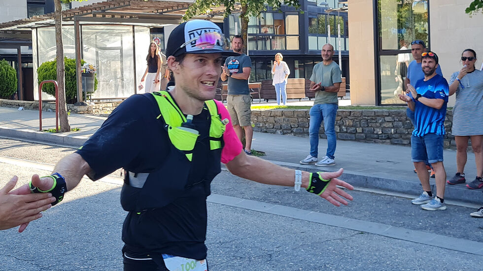 Sebastian Krogvig mot mål i Vielha etter 110 km. (Foto: privat)
