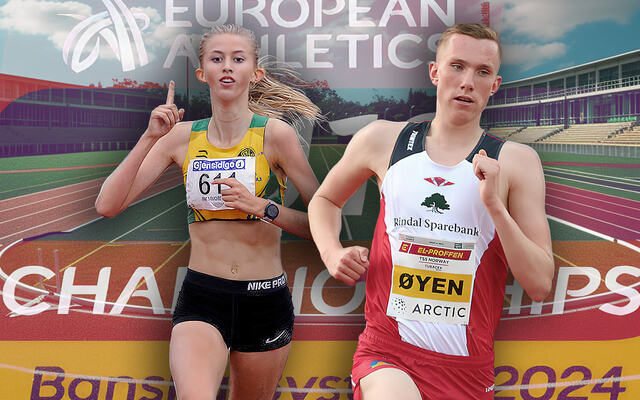 Wilma Anna Bekkemoen Torbiörnsson og Magnus Øyen er to av våre lovende utøvere som skal til u18-EM i Slovakia. (Foto: Arne Dag Myking / montasje: Tom-Arild Hansen)