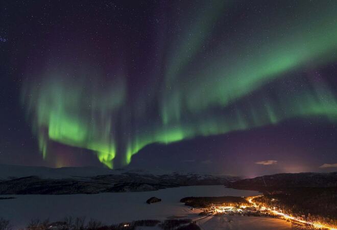 Foto: Porsanger kommune/Odd-Marcus Grøtte Pedersen Nordlys over Porsanger. Foto: Porsanger kommune/Odd-Marcus Grøtte Pedersen