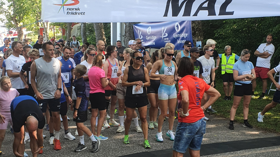 5 km hadde det største feltet med 65 løpere på start. (Foto: Vestfold friidrettskrets)