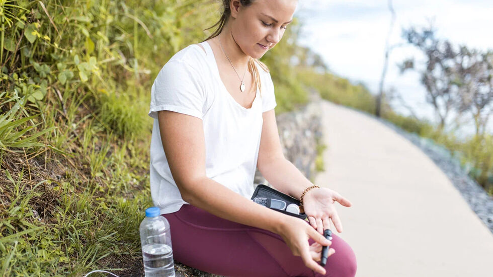 Blodsukkermåling: Det er flere ting å passe når en skal trene dersom en har diabetes. (Foto: iStockphoto)
