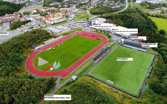 Mørkvedlia idrettspark er klar til å ta imot om lag 400 idrettsungdommer. (Foto: arrangøren)