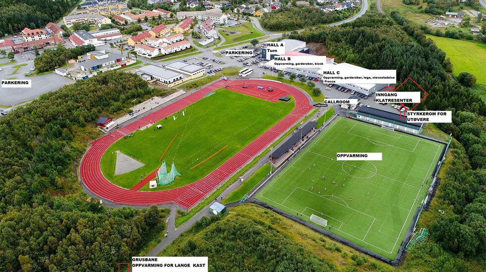 Mørkvedlia idrettspark er klar til å ta imot om lag 400 idrettsungdommer. (Foto: arrangøren)