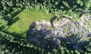 bilde fra skredområdet i Brennelv 31.7.2024. Foto: NVE/Porsanger kommune
