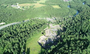 bilde fra skredområdet i Brennelv 31.7.2024. Foto: NVE/Porsanger kommune
