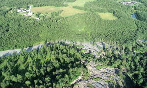 bilde fra skredområdet i Brennelv 31.7.2024. Foto: NVE/Porsanger kommune