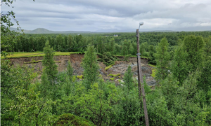 bilde fra skredområdet i Brennelv 1.8.2024. Foto: Porsanger kommune