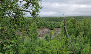 bilde fra skredområdet i Brennelv 1.8.2024. Foto: Porsanger kommune