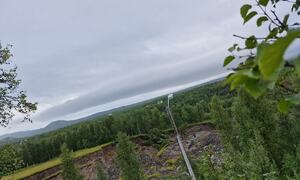 Bilde fra skredområdet i Brennelv 2.8.2024. Foto: Porsanger kommune