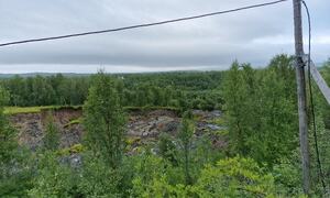 Bilde fra skredområdet i Brennelv 2.8.2024. Foto: Porsanger kommune