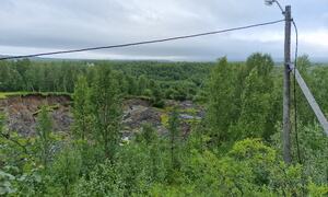 Bilde fra skredområdet i Brennelv 2.8.2024. Foto: Porsanger kommune