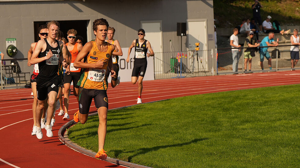 Lukas Buncic kunne dra heim fra Bodø med gull på 5000 m. Her ser vi han i aksjon på 1500 meteren der han ble nummer fem. (Foto: Einar Børve) 