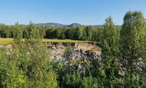 Bilde fra skredområdet i Brennelv 5.8.2024. Foto: Porsanger kommune