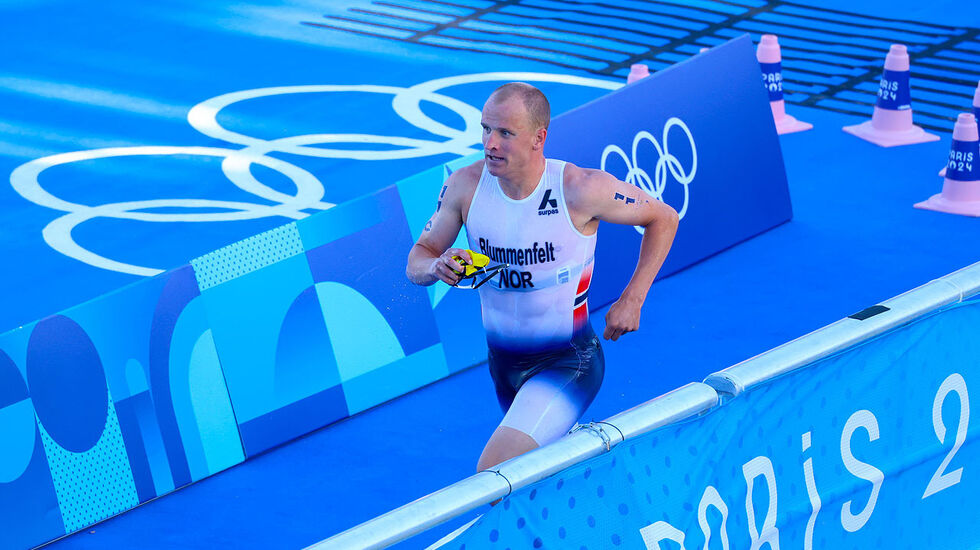 I årets OL havnet Kristian Blummenfelt på en 11. plass individuelt. Dette er han ikke fornøyd med, og ryktene går nå om han blir syklist. (Foto: Geir Owe Fredheim/Team Norway)