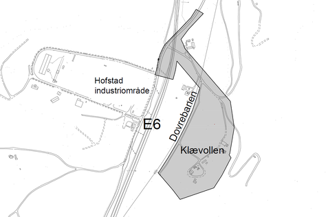 Planavgrensning for Klævollen næringsområde
