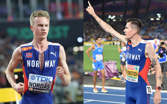 Både Narve Gilje Nordås og Jakob Ingebrigtsen er klare for OL-finale på 5000 m. (Arkivfoto: Arne Dag Myking og Bjørn Johannessen)