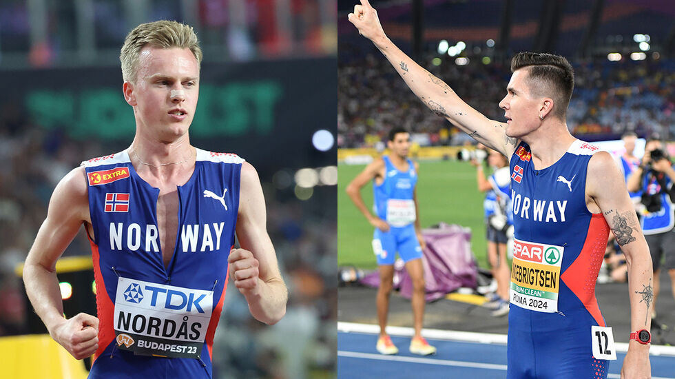 Både Narve Gilje Nordås og Jakob Ingebrigtsen er klare for OL-finale på 5000 m. (Arkivfoto: Arne Dag Myking og Bjørn Johannessen)