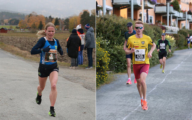 Hanne Mjøen Maridal og Alexander Kirkeberg kom først i mål på 10 kilometeren i Orkland Energimila. (Arkivfoto: Kjell Vigestad og Marianne Røhme)
