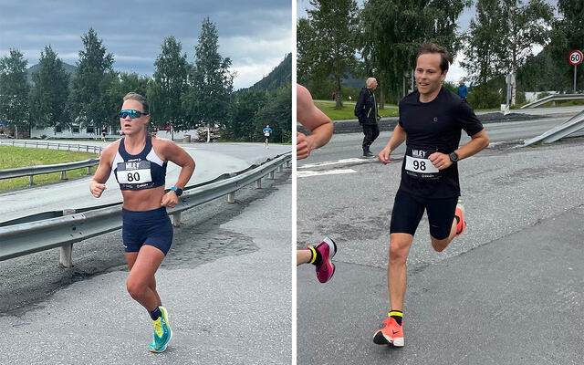 Ane Appelkvist Stenseth og Magnus Beyer Brattli var raskest i milløpet i Mosjøen. (Foto: privat)