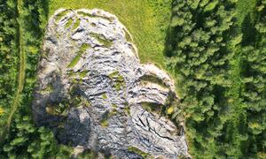 bilde fra skredområdet i Brennelv 12.8.2024. Foto: Porsanger kommune