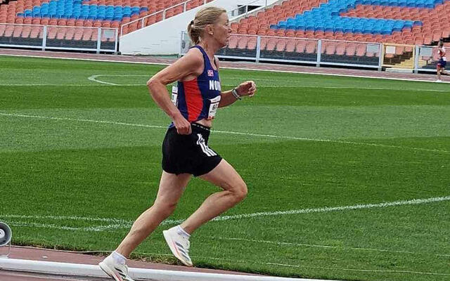 Synøve Brox. Her på vei mot sitt VM-gull på 5000 meter i forrige uke. (Foto: Jack Waitz)