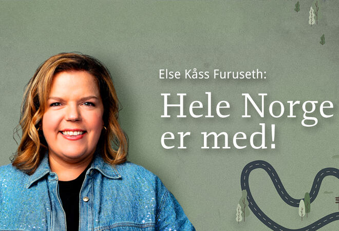 Else Kåss Furuseth smiler på en plakat