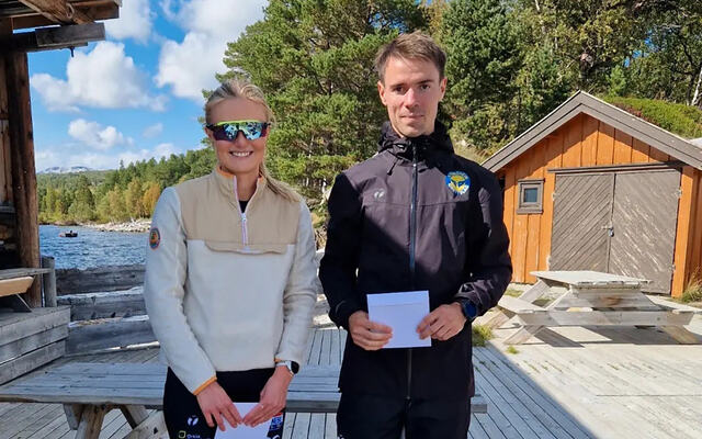 Hanna Braut og Peder Talsnes vant 10 kilometeren under Nerskogsløpet. (Foto: Arrangøren)
