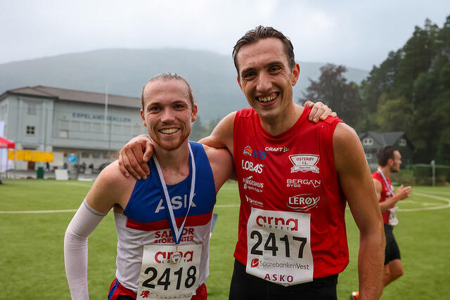 Marius Garmann Sørli og Trygve Feidje Mjelde kjempet ganske jevnt om å vinne begge distansene i Arnaløpet. (Alle foto: Arne Dag Myking) Marius Sørli og Trygve Feidje Mjelde