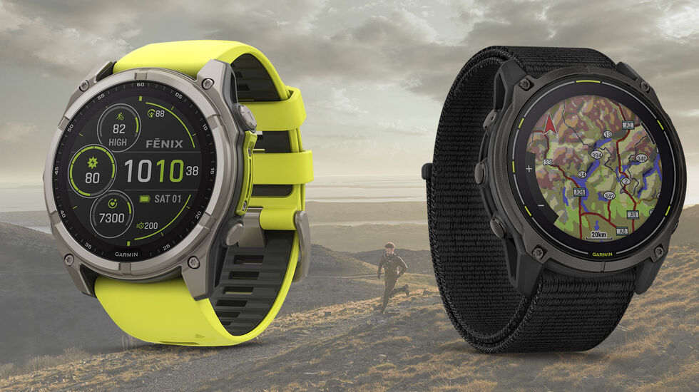 Garmin Fenix 8 (til venstre) og Enduro 3 (til høyre) ble lansert denne uka. (Alle foto: Garmin)