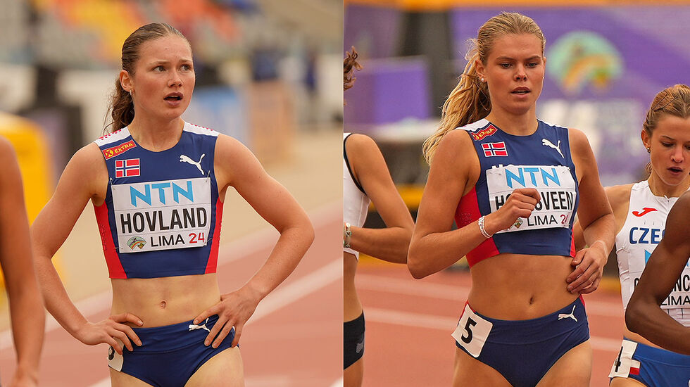 Marte Hovland og Malin Hoelsveen er dei norske deltakarane på 800 meter i U20-VM som no går føre seg i Lima,  Peru.(Alle foto: Einar Børve)