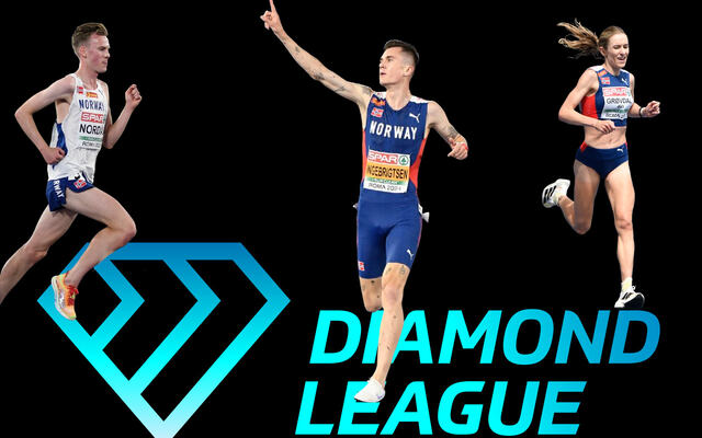 Det er forventet verdensrekordtempo når Jakob Ingebrigtsen stiller til start på 1500 m i Zürich i kveld. På startstreken står også Narve Gilje Nordås, mens Karoline Bjerkeli Grøvdal løper 5000 m. (Foto/Illustrasjon: Bjørn Johannessen)
