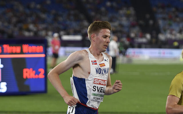 Per Svela har i mange år vært en av Norges beste langdistanseløpere. Her ser vi han i aksjon under sommerens EM i Roma der han løp 5000 m. (Foto: Bjørn Johannessen)