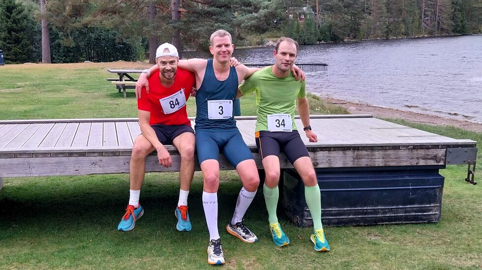 De tre beste i Bæreiarunden i kronologisk rekkefølge (fra høyre): Henrik Nilsson, Jarle Marvik og Martin Nygaard. (Foto fra Kongsvingerkarusellens facebokside)