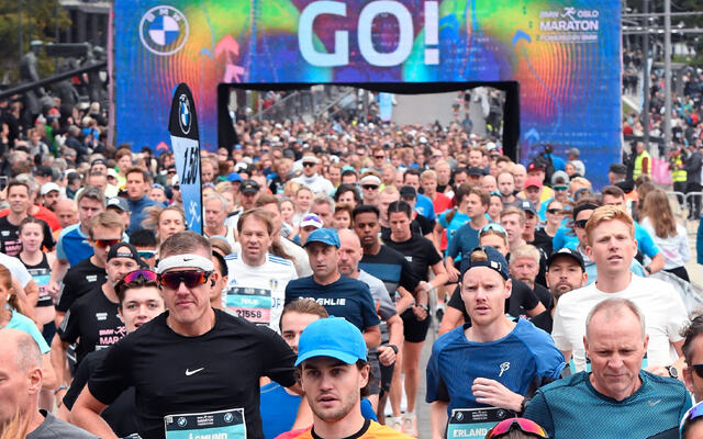 Det ligger an til å bli en løpsfest av de sjeldne lørdag 21. september 2024. Her fra Oslo maraton 2023. (Foto: Bjørn Johannessen)