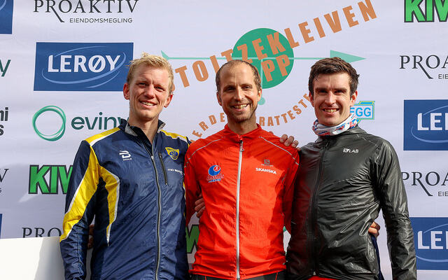 Premiepallen menn: Joel Dyrhovden (3. plass), Thorbjørn Ludvigsen, Callum Smith (2. plass). (Alle foto: Arne Dag Myking)