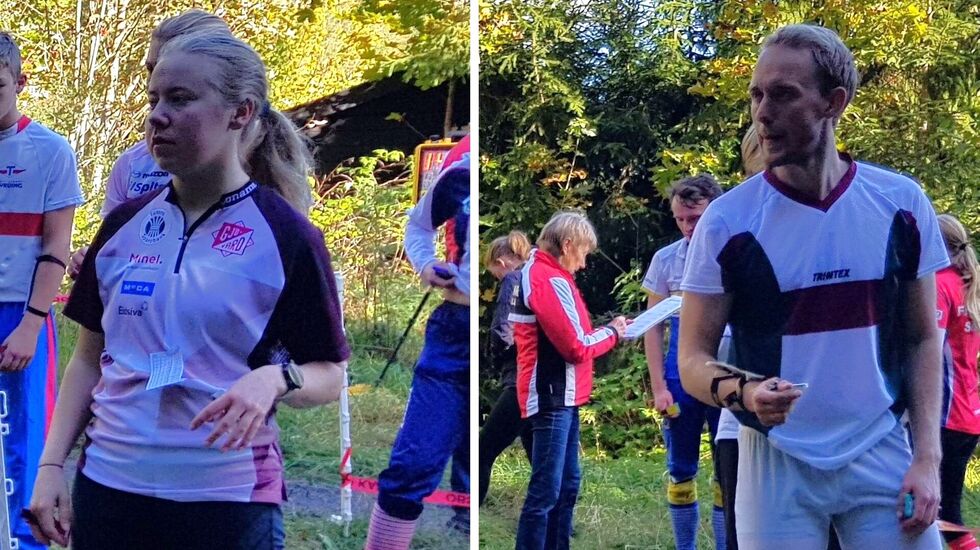 Vinnere av D17 og  H17 i  Furugampen lørdag, Ane-Malene Kolstad og Even Lindaas. (Foto: Stein Arne Negård)