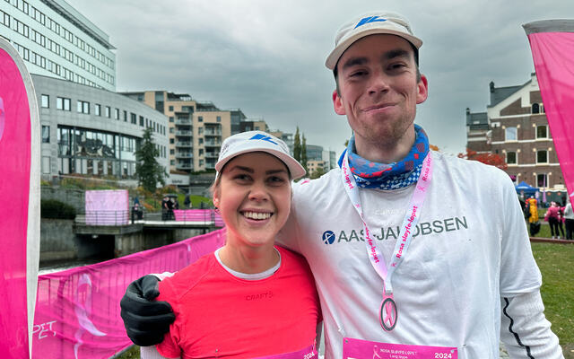 Cecilie Høgset og Jens Petter Bergerud var raskest opp langs Akerselva. (Foto: Tom-Arild Hansen)
