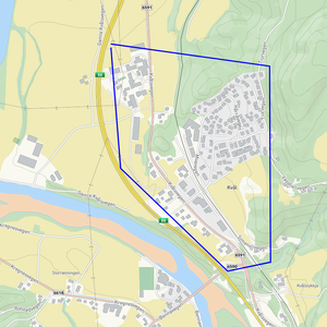 Kart over undersøkt område.