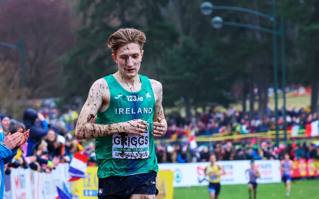 Nick Griggs er en av Europas beste juniorløpere, og her ser vi han i aksjon under EM terrengløp i fjor der han ble nummer tre i U20-klassen. (Foto: Arne Dag Myking)