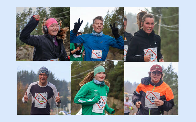 Et utvlag av deltakerne i Karmøy maraton. (Foto: Veronica Odland)