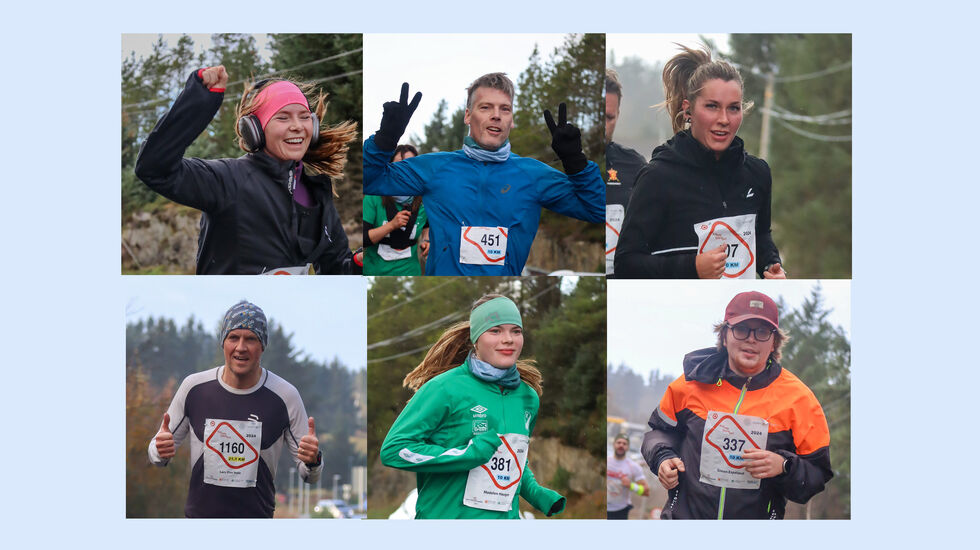 Et utvlag av deltakerne i Karmøy maraton. (Foto: Veronica Odland)