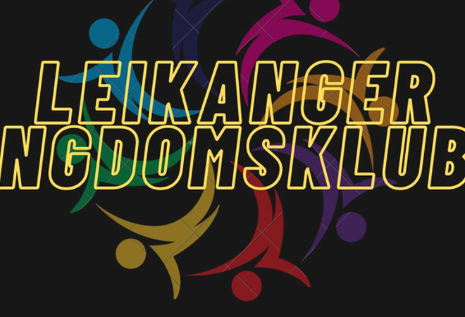 Plakat der det står Leikanger ungdomsklubb