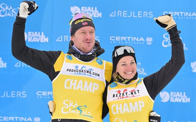 Anikken Gjerde Alnæs og Amund Hoel kan juble for sine første Pro Tour-seire, i Bad Gastein ITT. (Foto: Reichert/Nordic Focus)