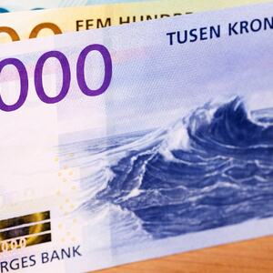 Norske kroner i sedler.