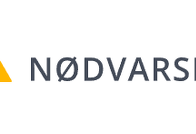 Nødvarsel logo. Gul trekant med utropstegn!